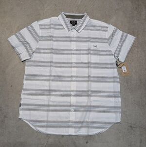 NWT Dark Seas Pasquale Woven Antique Button Up Shirt Men's XL Striped